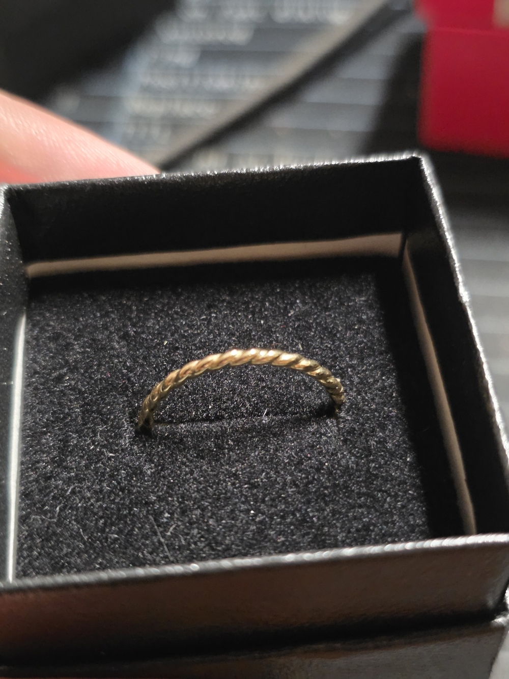 Twisted Rope 10K Gold Band Ring - Size 7